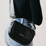 Serenity Saddle Crossbody Guitar Strap Bag Black