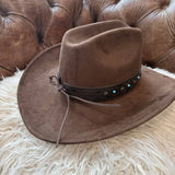 Handmade Western Hat Band with Star Concho & Turquoise Accents