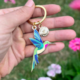 Hummingbird Keychain & Bag Charm – Hard Enamel Nature Gift