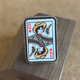 Queen of Hearts Cowgirl Cuff Ring | Silver | 1.5" x 1"