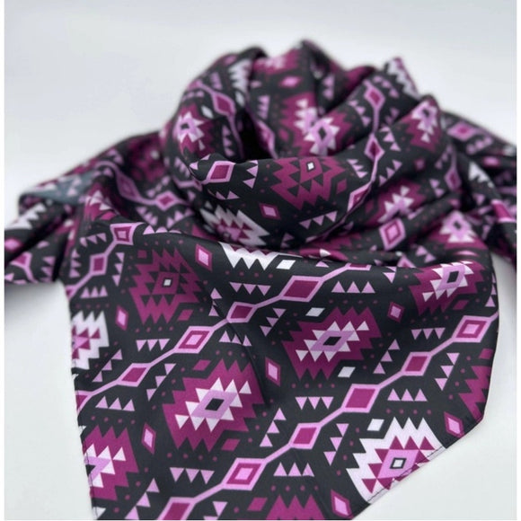 Purple Aztec Tribal Western Southwestern Wild Rag Scarf Accent