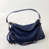 Nikki Nylon Slouchy Shoulder Bag | Convertible Crossbody | Navy