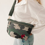 Colby Canvas Printed Crossbody Bum Bag | Camo
