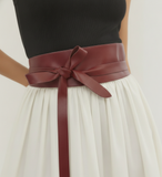 Obi Wrap Belt | Tie-On Waist Cincher | One Size | Beige
