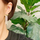 Glamourous Cowgirl Crystal Fringe Earrings