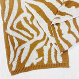 Dare To Wear Animal Zebra Print Cozy Scarf Brown