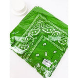 Kelly Green Paisley Pattern Bandana | 100% Cotton | 21x21"