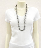 Western Extra-Long Round & Oval Navajo Style Bead Necklace