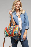 Kingston Hand-Woven Cotton & Chenille Boston Bag