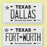 Texas License Plate Vinyl Sticker | Dallas