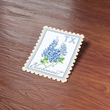 Texas Bluebonnet Vintage Stamp Vinyl Sticker | State Flower Die-Cut Decal