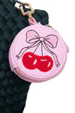 Cherry Bows Coin Purse & Bag Charm Keychain