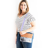 Lilac Greek Key Adjustable Detachable Crossbody Purse Bag Strap