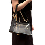 Marilyn Clear Leopard Satchel with Chain Strap TG10618