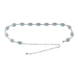 Small Concho Chain Belt | Turquoise & Silver | Western Boho