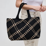 Sky's The Limit Large Woven Neoprene Tote | Black & Nude