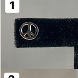 Sterling Silver Dainty Peace Stud Earrings