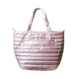 Puffer Quilted Tote Bag – Ice Pink
