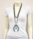 Squash Naja Turquoise Necklace – 2-Strand Boho Statement Piece