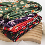Dandelion Print Ruffle Scarf & Head Wrap – Red
