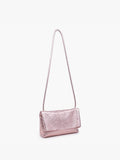 Lana Glitter Crossbody Bag | Metallic Chain Strap Evening Purse Black