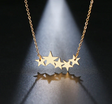 Gold Celestial Star Cluster Necklace — Waterproof Stainless Steel