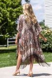 Moroccan Paisley Jacquard Kimono | Trimmed | Lightweight | One Size