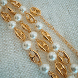 Nobles In Paris Pearl And Horse Bit Equestrian Layering Necklace