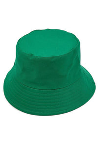 Solid Color Cotton Bucket Hat Green