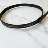 Handmade Brown Leather Western Hat Band with Stitch Detail