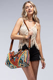 Kingston Hand-Woven Cotton & Chenille Boston Bag