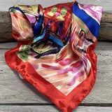 Colorful Abstract Print Wild Rag Western Southwestern Wild Rag Scarf Accent