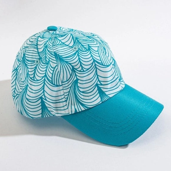 Piper Baseball Hat Teal Waves