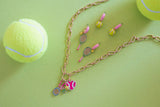 Billie Tennis Charm Link Necklace – Gold Plated