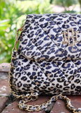 Kylie Quilted Crossbody Spotted Leopard