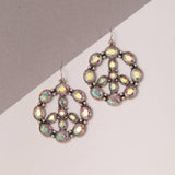 Western Semi-Stone Peace Sign Earrings | Iridescent