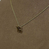 Elephant Charm Necklace Gold Tone