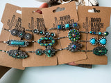Western Turquoise-Color Bobby Pin Set, 3 Pieces, Style 1