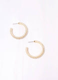 Woodard Pearl Hoop Earrings – Gold