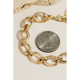 Oval Chain Link Bracelet Gold