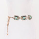 Western Metal Concho Chain Belt – Gold