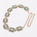 Western Metal Concho Chain Belt – Gold