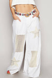 Floral Embroidered Belt – Burgundy & Cream | Round Beaded Buckle | Pol Clothing