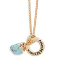 Natural Turquoise Nugget Stone Charm Necklace Amazed by Grace Charm