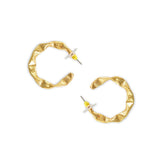 Golden Sunrise Hoop Earrings in Warm Gold