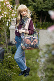 Make a Wish Linen Tote Bag | Whimsical Boho Floral Market Bag