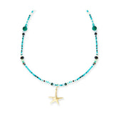 Starstruck Beaded Star Pendant Necklace