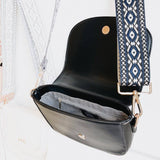 Serenity Saddle Crossbody Guitar Strap Bag Black