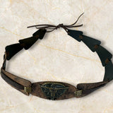 Handmade Western Hat Band with Bull Head Concho