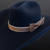Western Cowhide Bow Hat Band | Hair-On Cowhide | Adjustable